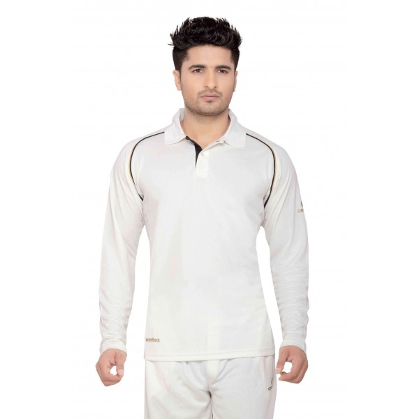 Omtex JW Cricket Whites T-Shirt (Full Sleeves)